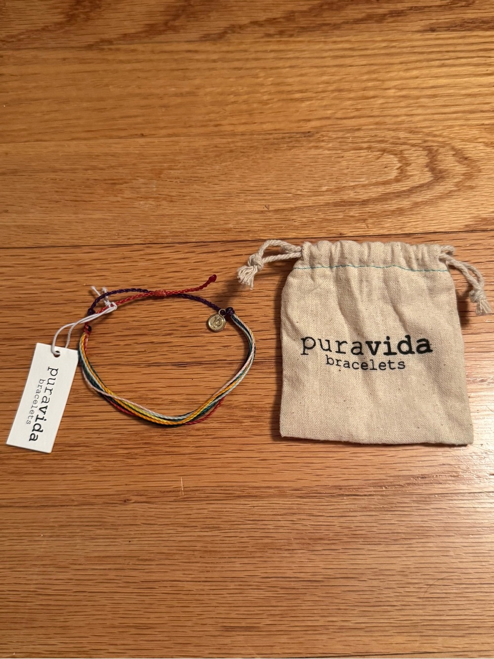 Pura Vida Rainbow Cord Bracelet with Charm